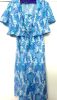 Adult Female Costumes to Hire - Blue  floral dress & crop jacket - SMALL